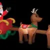 Morris Airblown Santa & Sleigh With Reindeer Large Inflatable Scene -TheHorrorDome Elegant Shop airblown santa sleigh with reindeer large inflatable scene 15813491687472