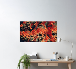 The Horror Dome Skull Poster -TheHorrorDome Elegant Shop skull poster 29931462164528